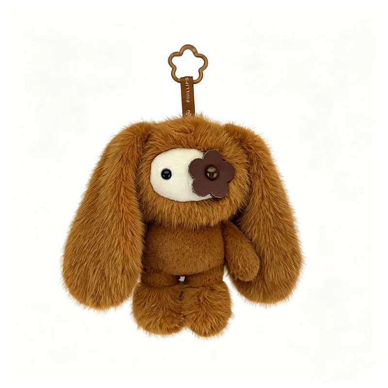 Plush Long Ear JuJu Bunny Keychains Cute Bunny Keychains for Backpack Pendant Birthday Halloween Christmas Fans Gifts
